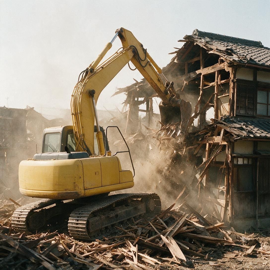 解体業者の作業風景