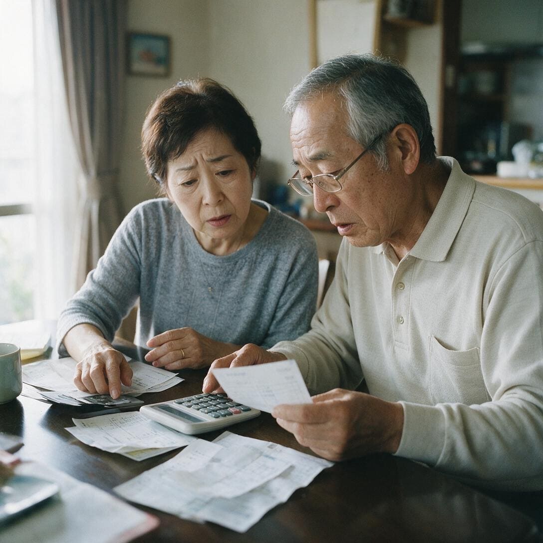料金に不安を感じる夫婦