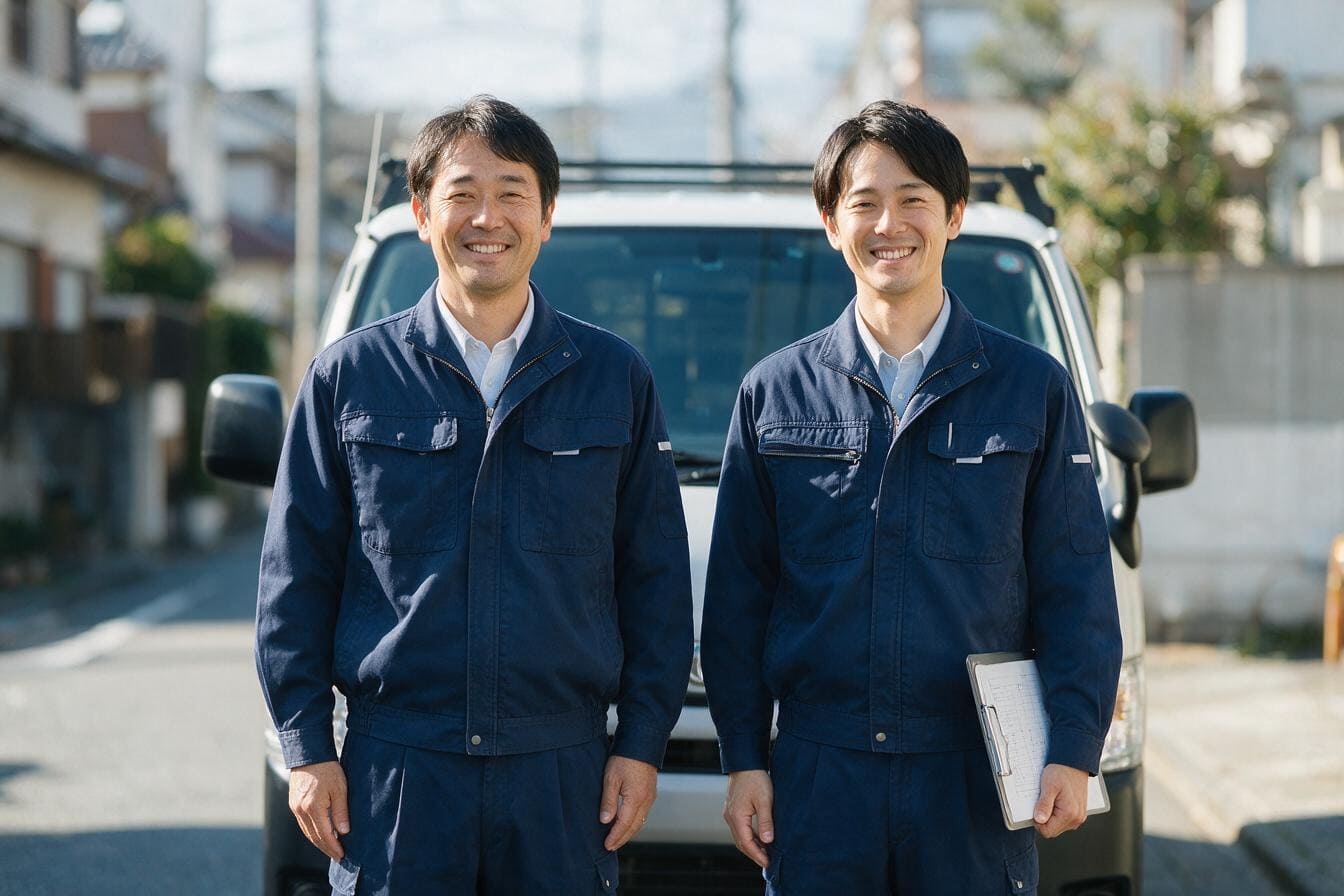 笑顔で対応する一休堂の自社専門スタッフ2名